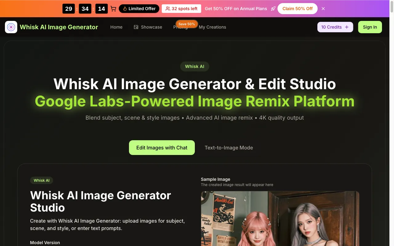 Whisk AI Image Generator — preview screenshot