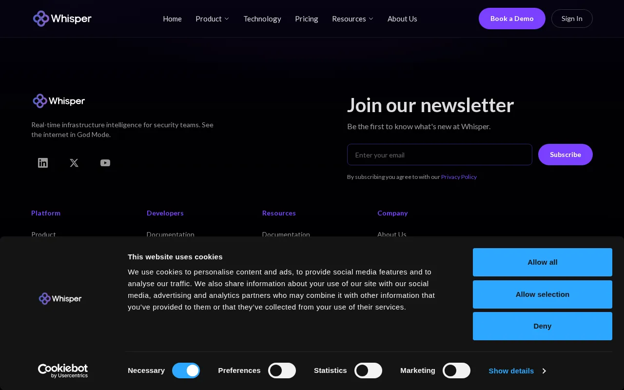 Whisper Internet Infra AI Context — preview screenshot