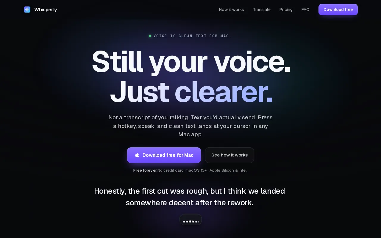 Whisperly — preview screenshot
