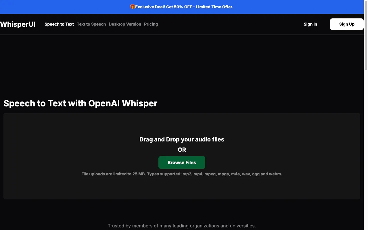 WhisperUI — preview screenshot