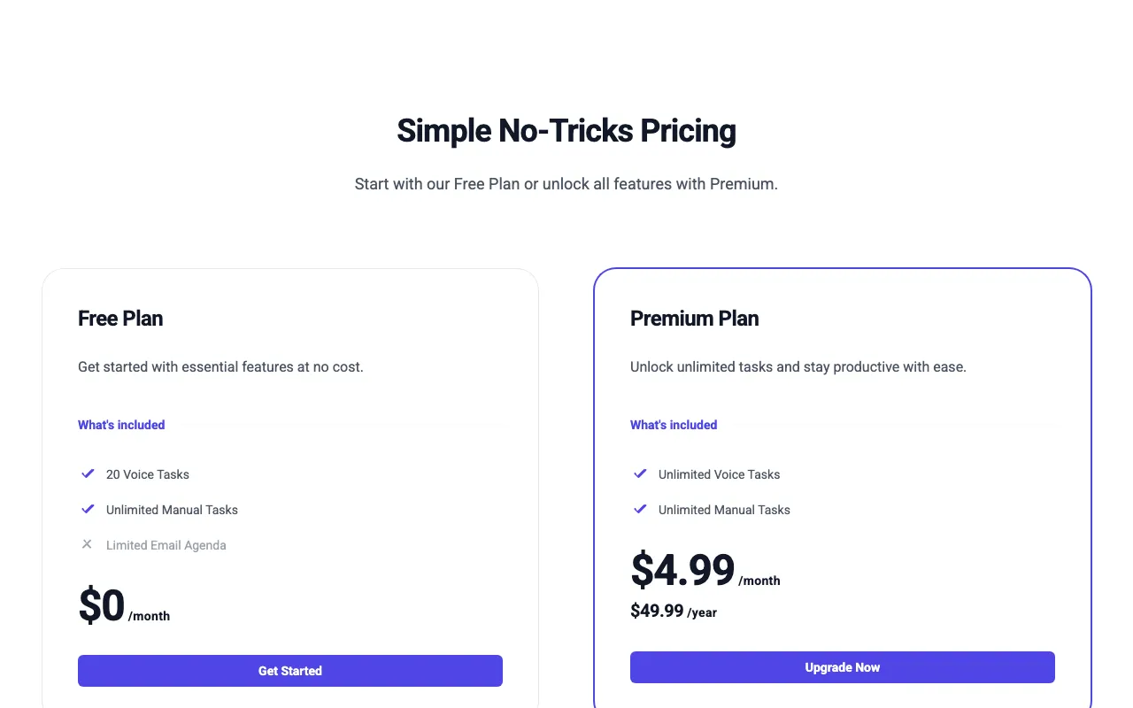 Whisprlist — pricing page