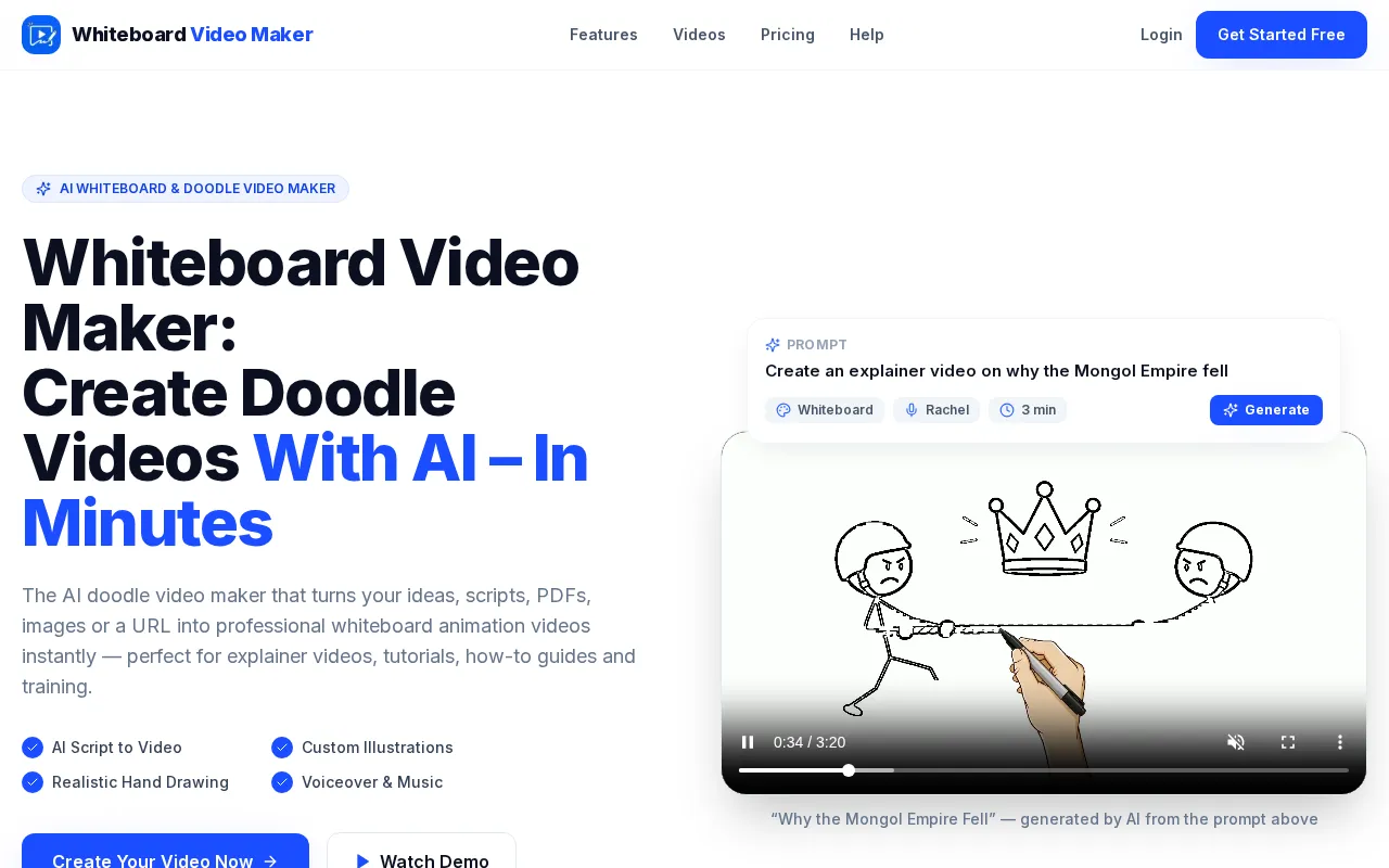 Whiteboard Video Maker — preview screenshot