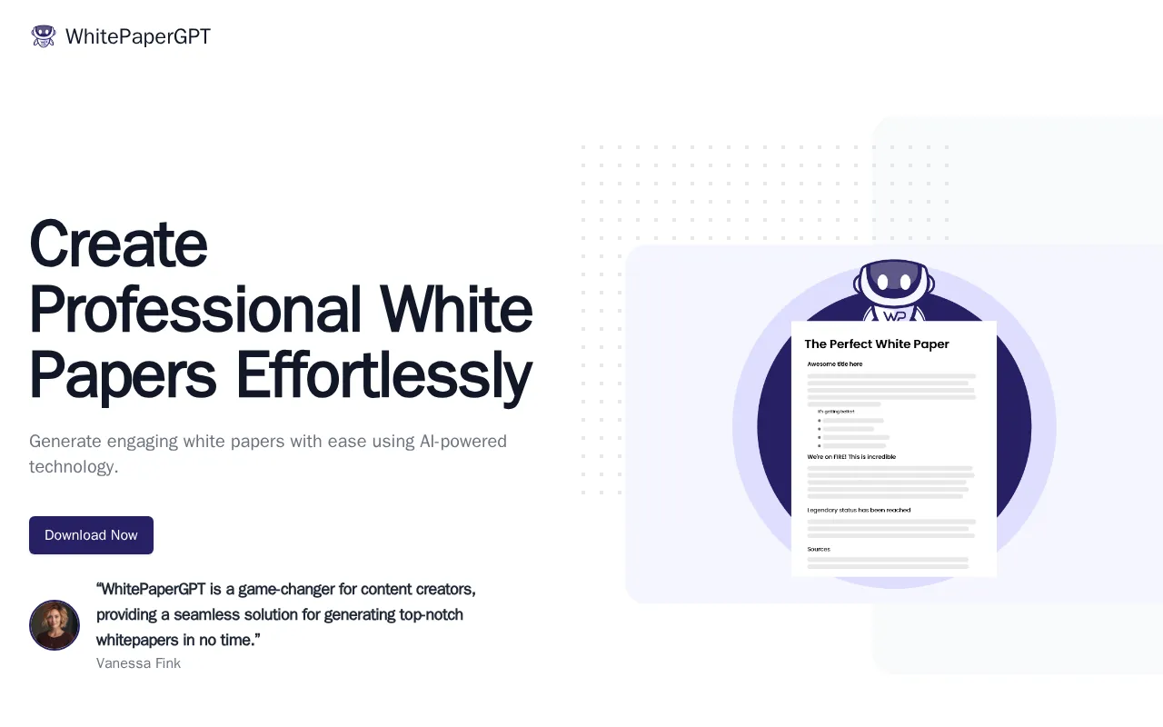 WhitePaperGPT — preview screenshot
