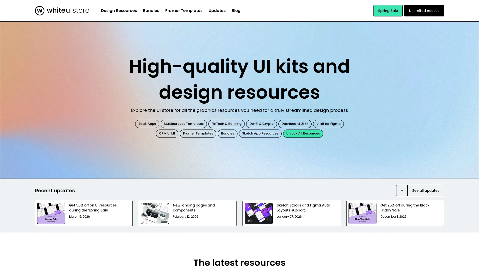 WhiteUI.Store UI Resources for Startups — preview screenshot