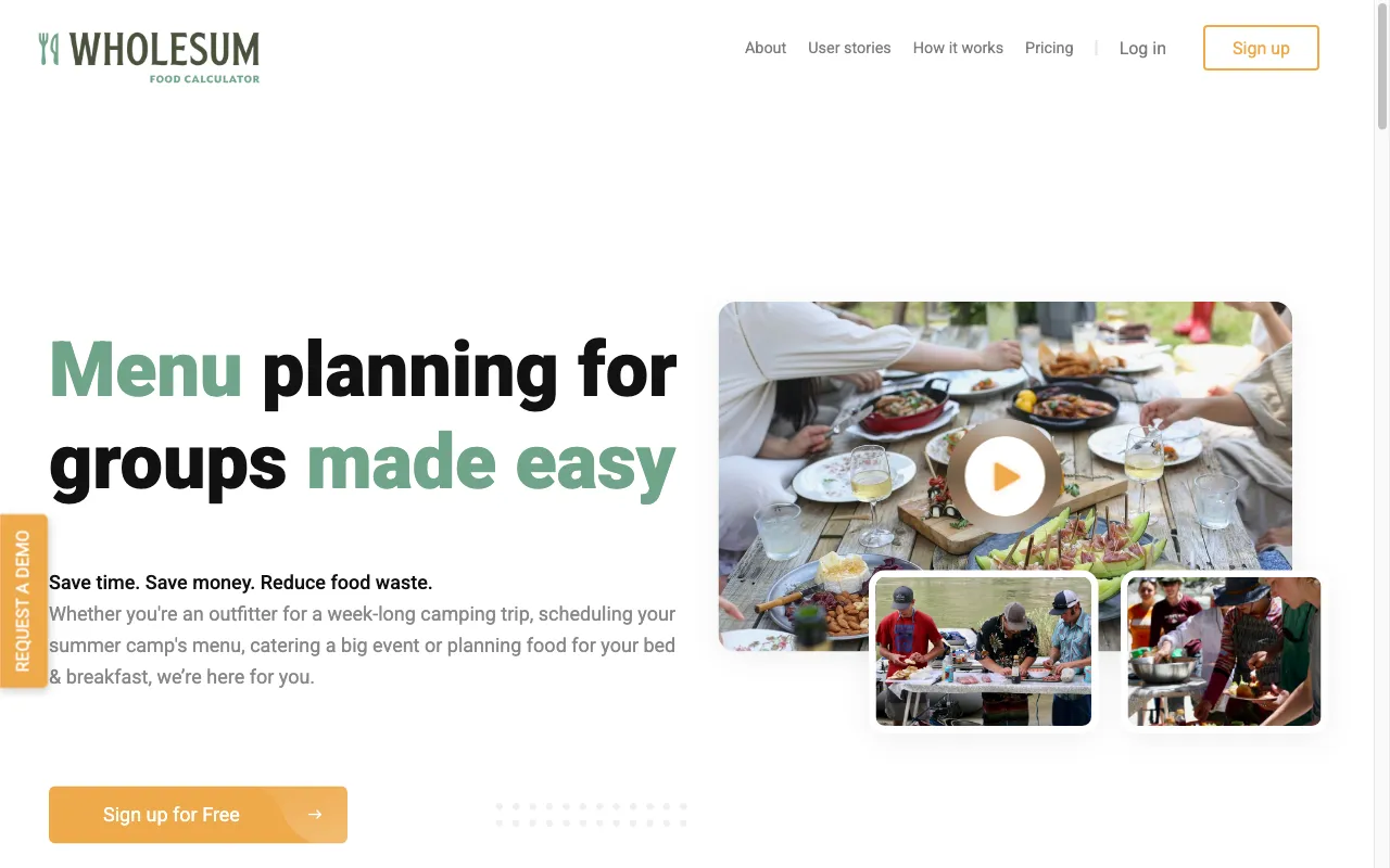 Wholesum Food Calculator — preview screenshot