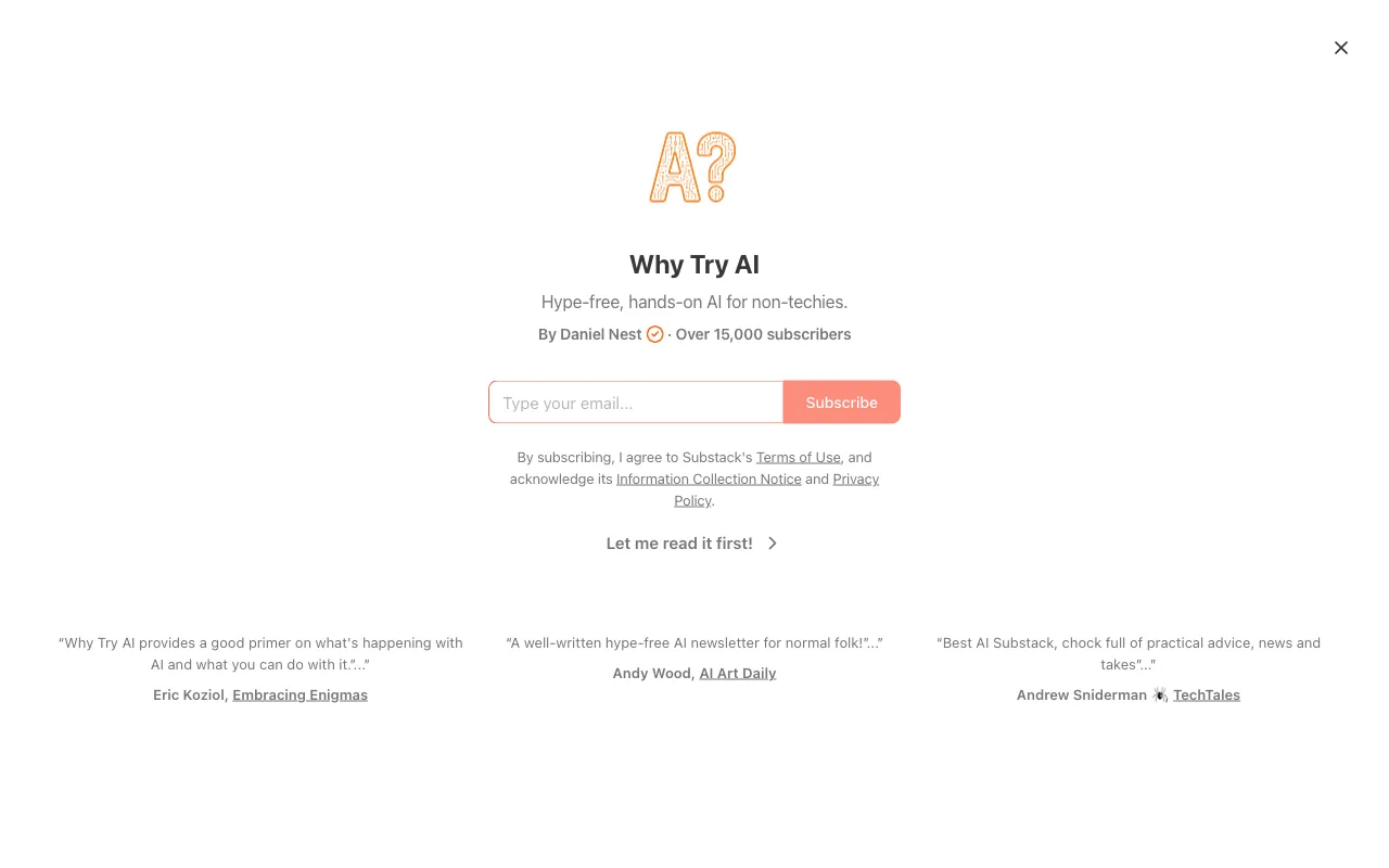 Why Try AI — preview screenshot