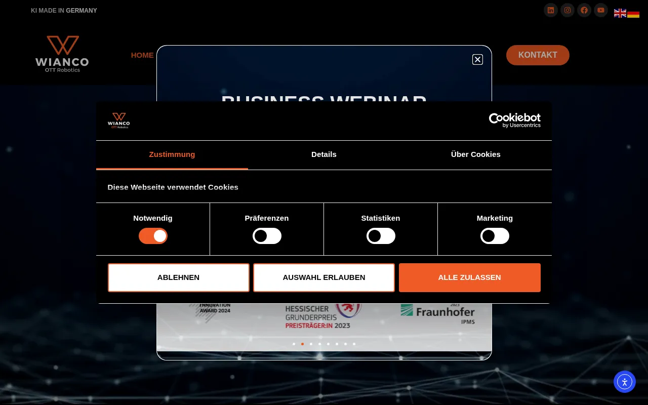 WIANCO OTT Robotics — preview screenshot