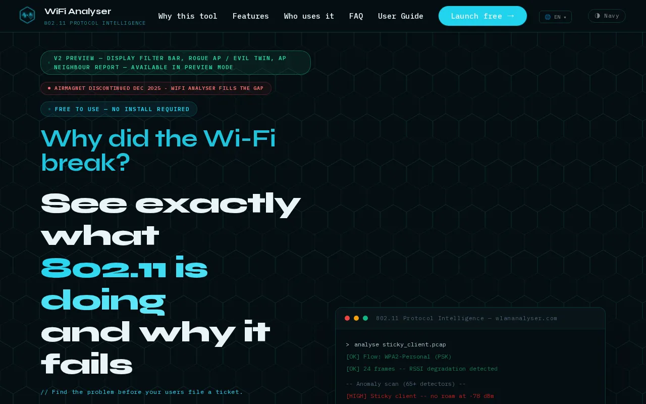 WiFi Analyser — preview screenshot