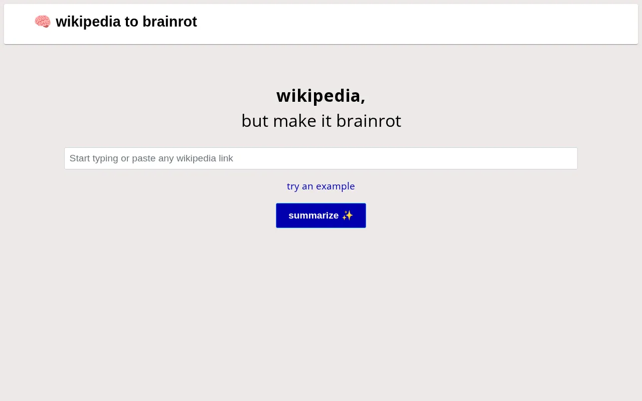 wikipediasummary.org — preview screenshot