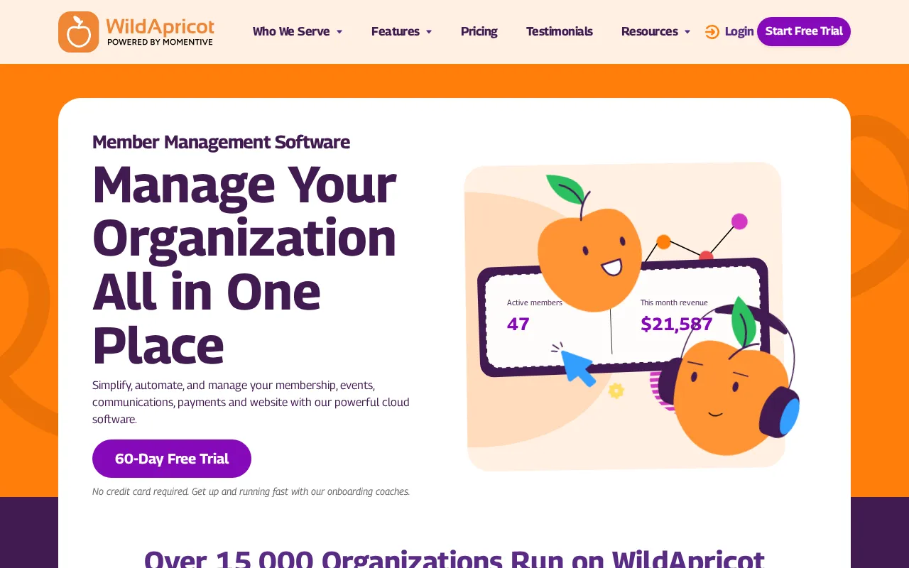 Wildapricot — preview screenshot