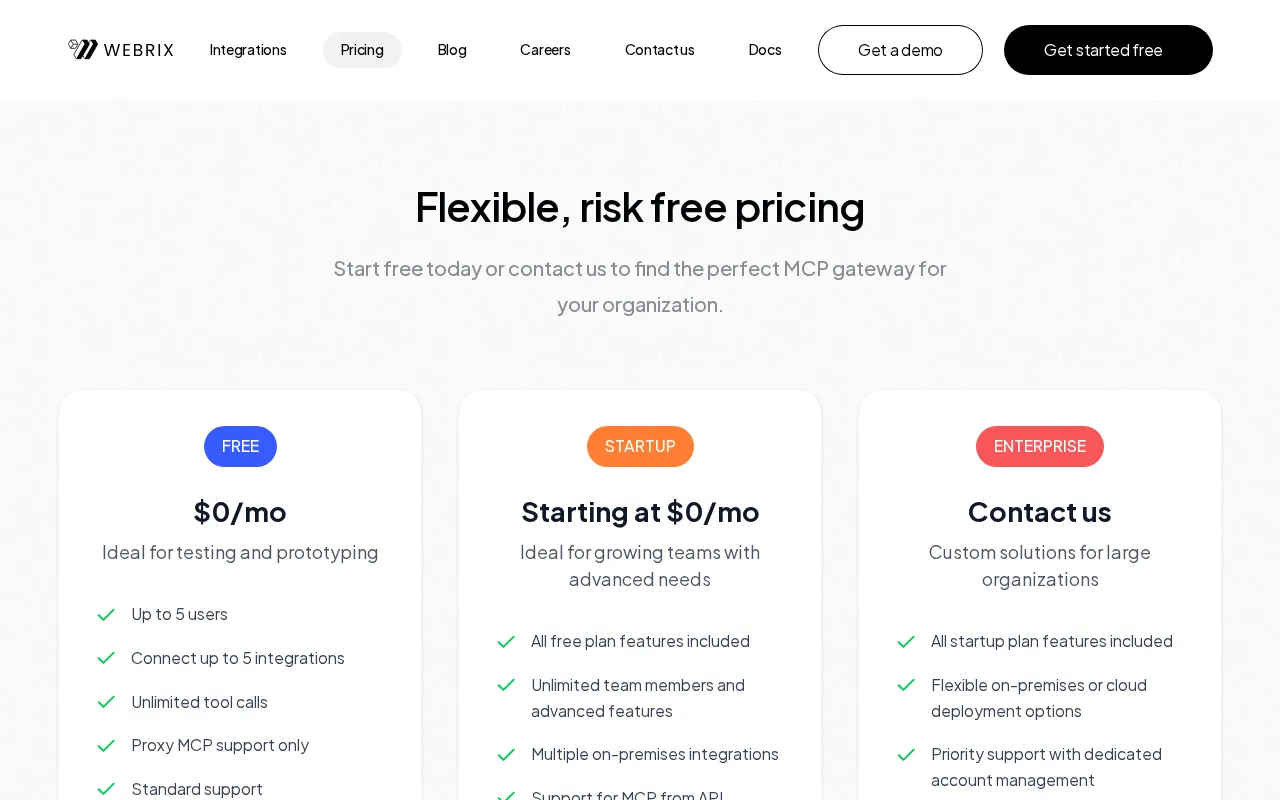 Willow — pricing page