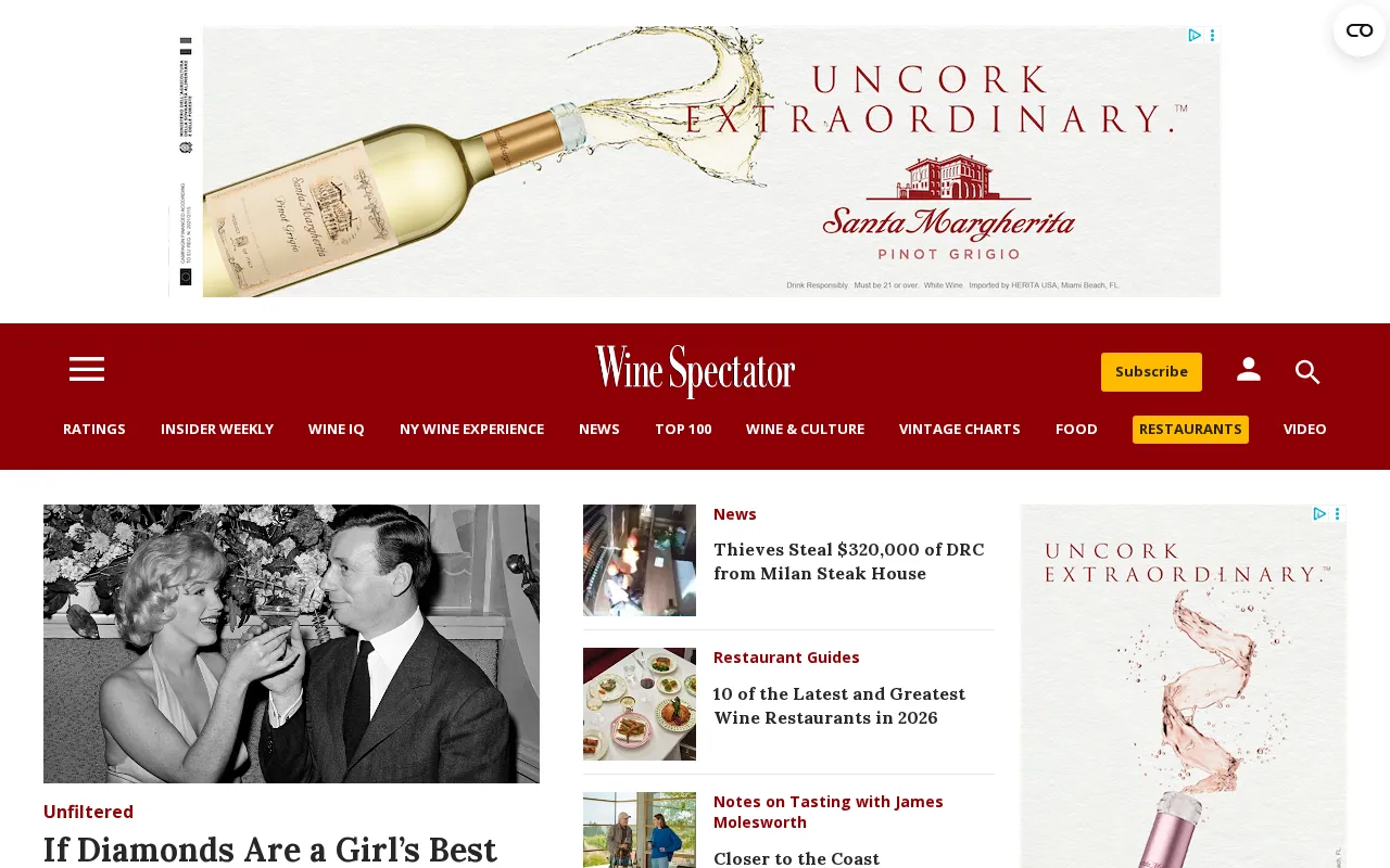 Wine Spectator — preview screenshot