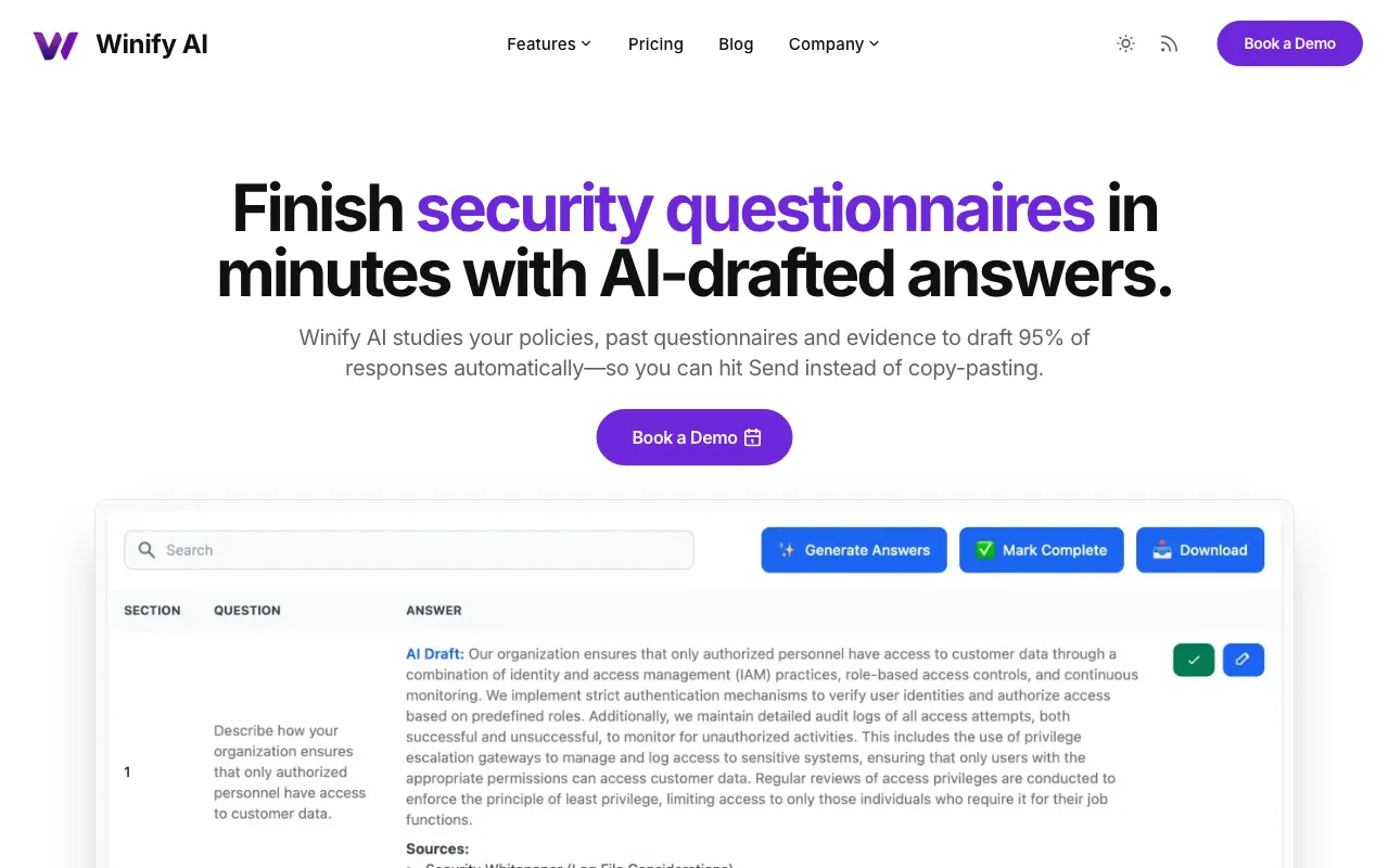 WinifyAI — preview screenshot