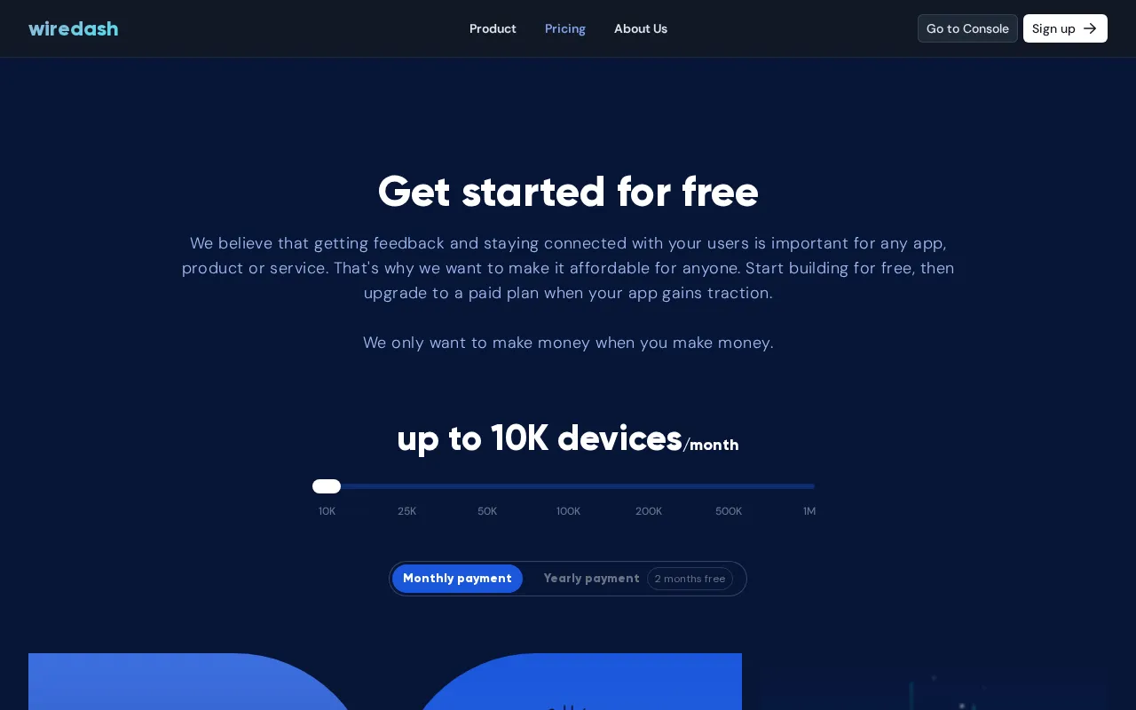 Wiredash — pricing page