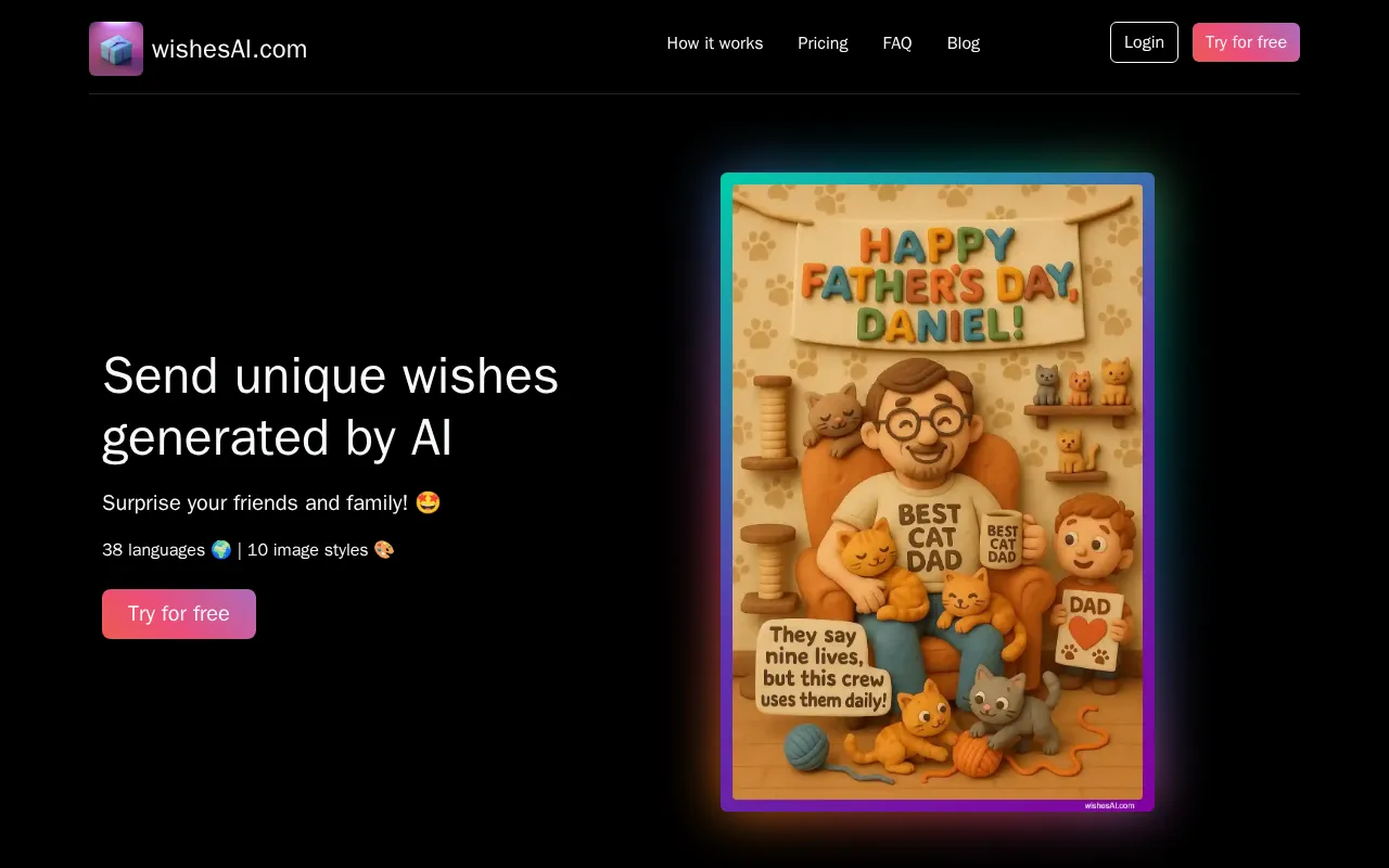 Wishes AI — preview screenshot
