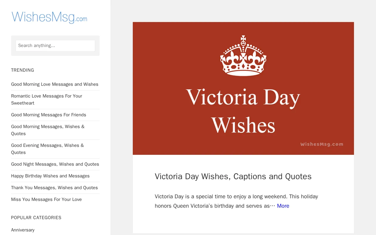 Wishesmsg — preview screenshot