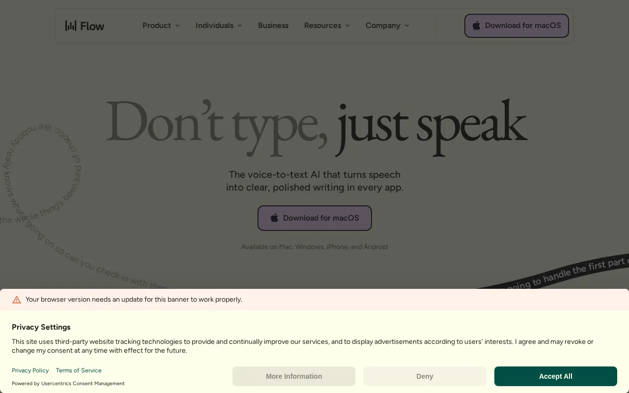 Wispr Flow — preview screenshot
