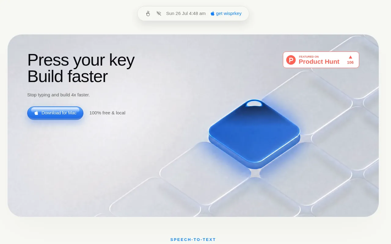 Wisprkey — preview screenshot