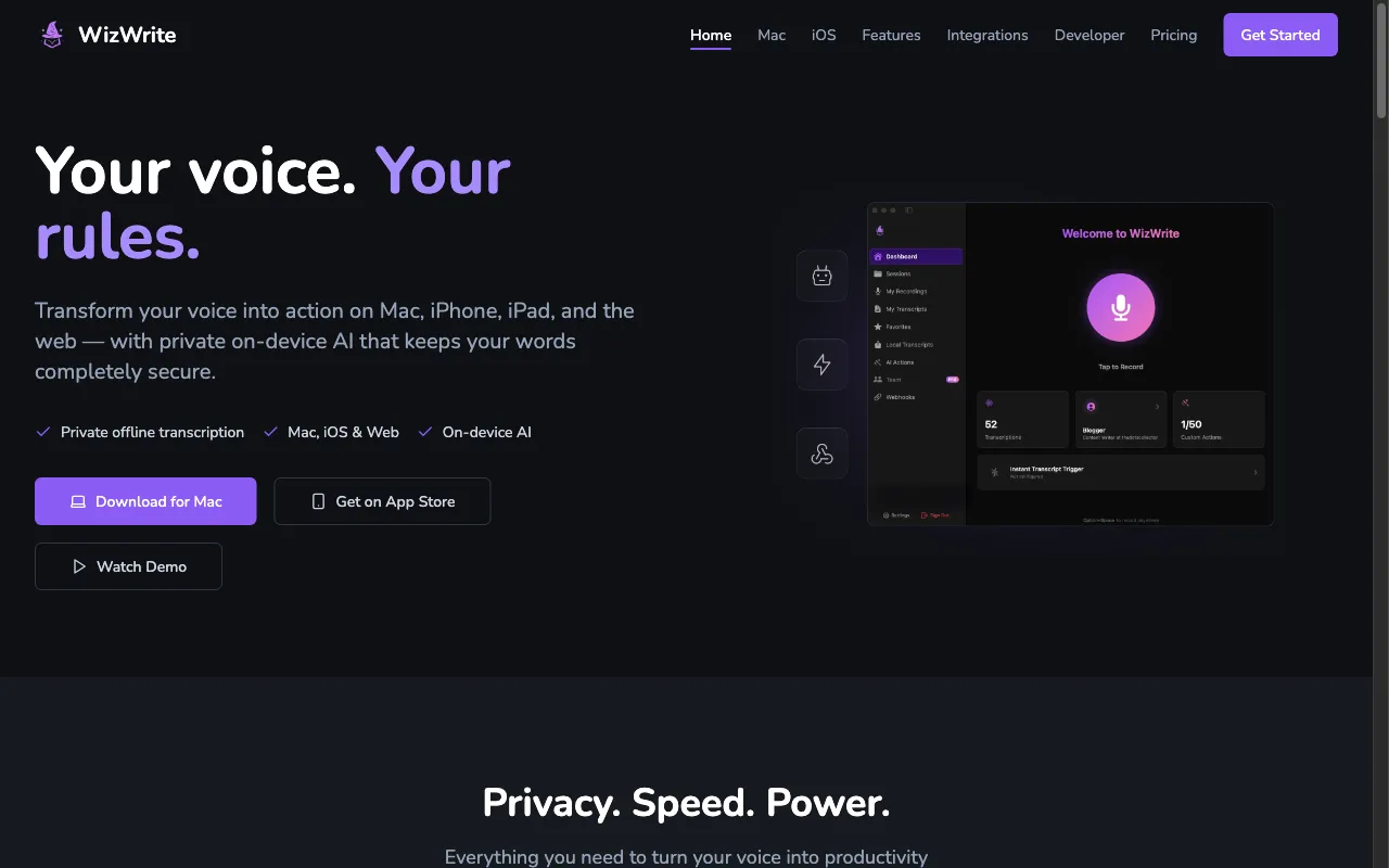 WizWrite — preview screenshot