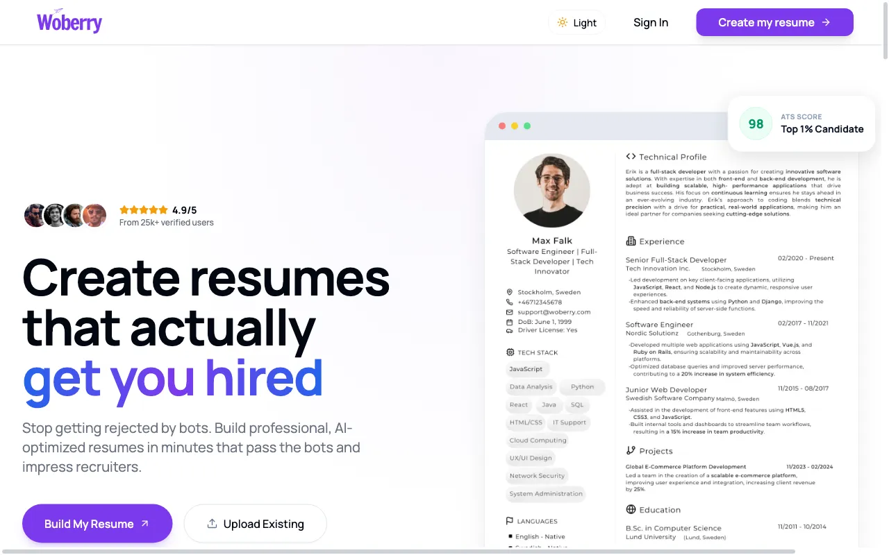 Woberry — preview screenshot