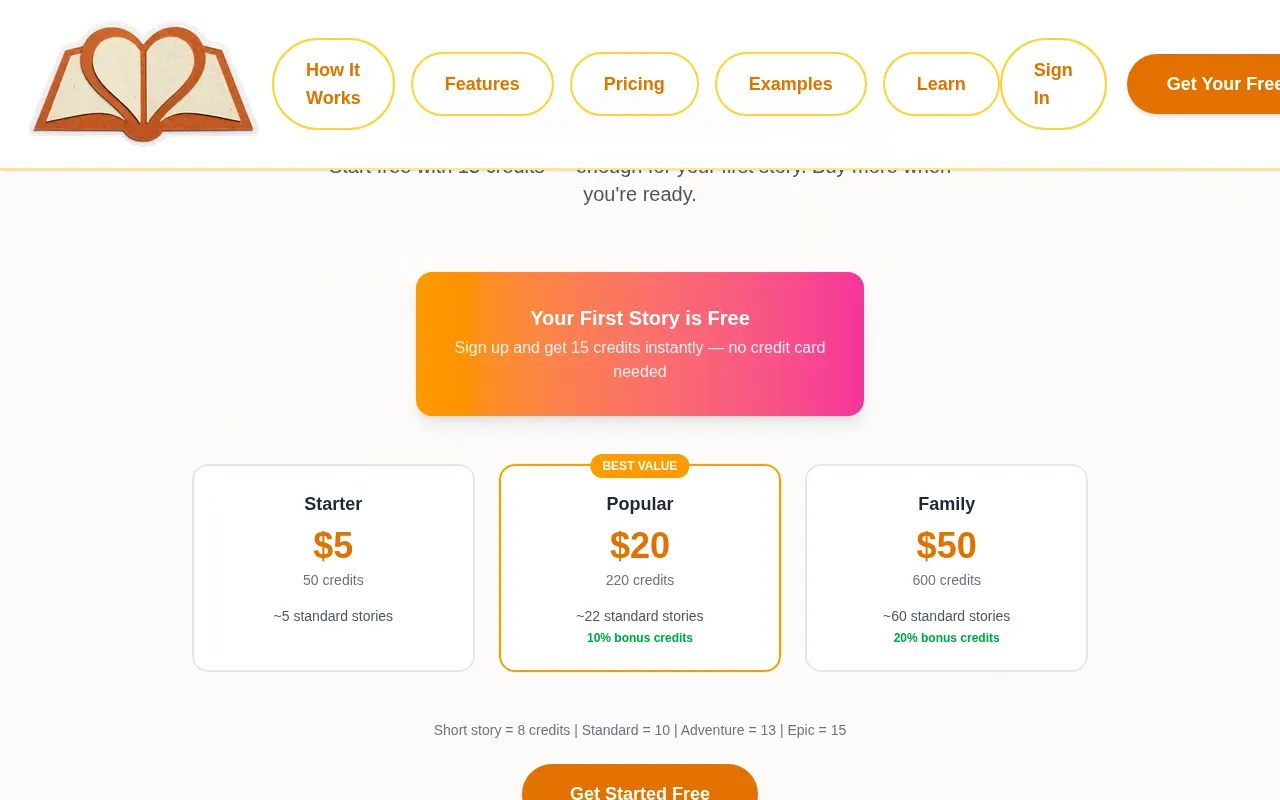 Wonder Wisp — pricing page