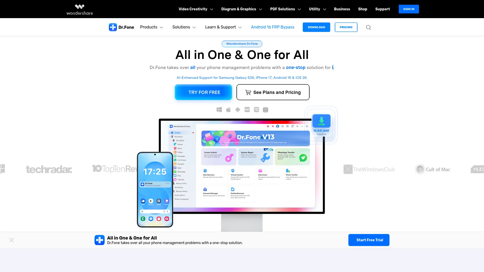 Wondershare Dr.Fone — preview screenshot