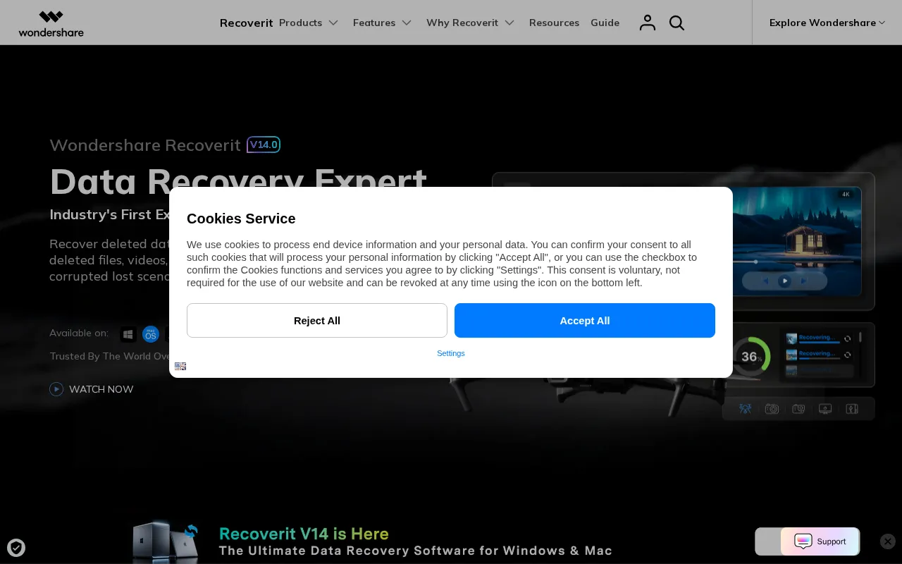 Wondershare Recoverit — preview screenshot