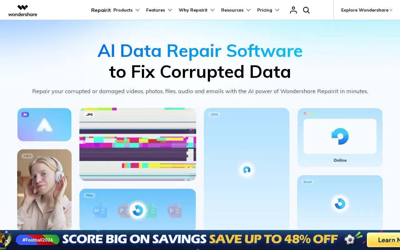 Wondershare Repairit — preview screenshot