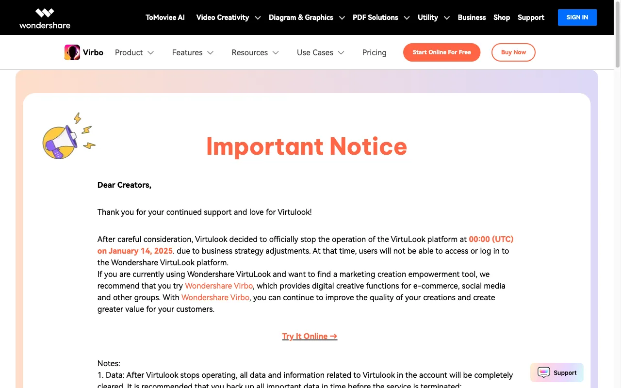 Wondershare VirtuLook — preview screenshot
