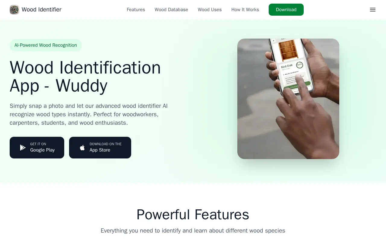 Wood Identifier — preview screenshot