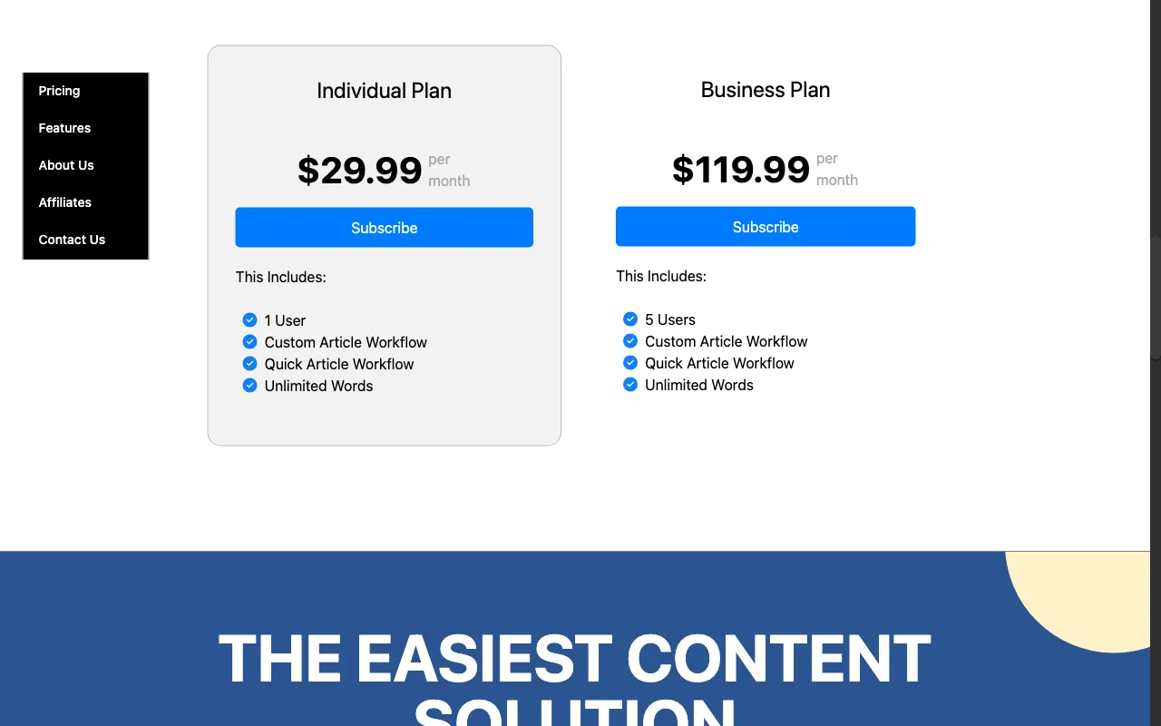 Wordgalaxy — pricing page