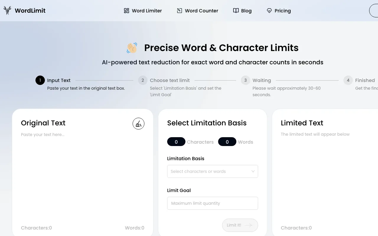 WordLimit AI — preview screenshot