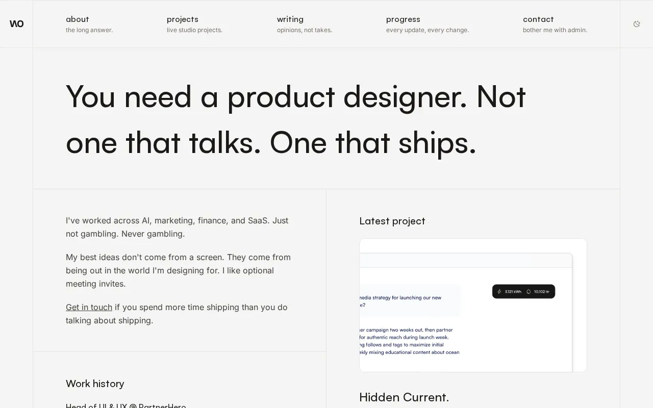 workingon.studio — preview screenshot