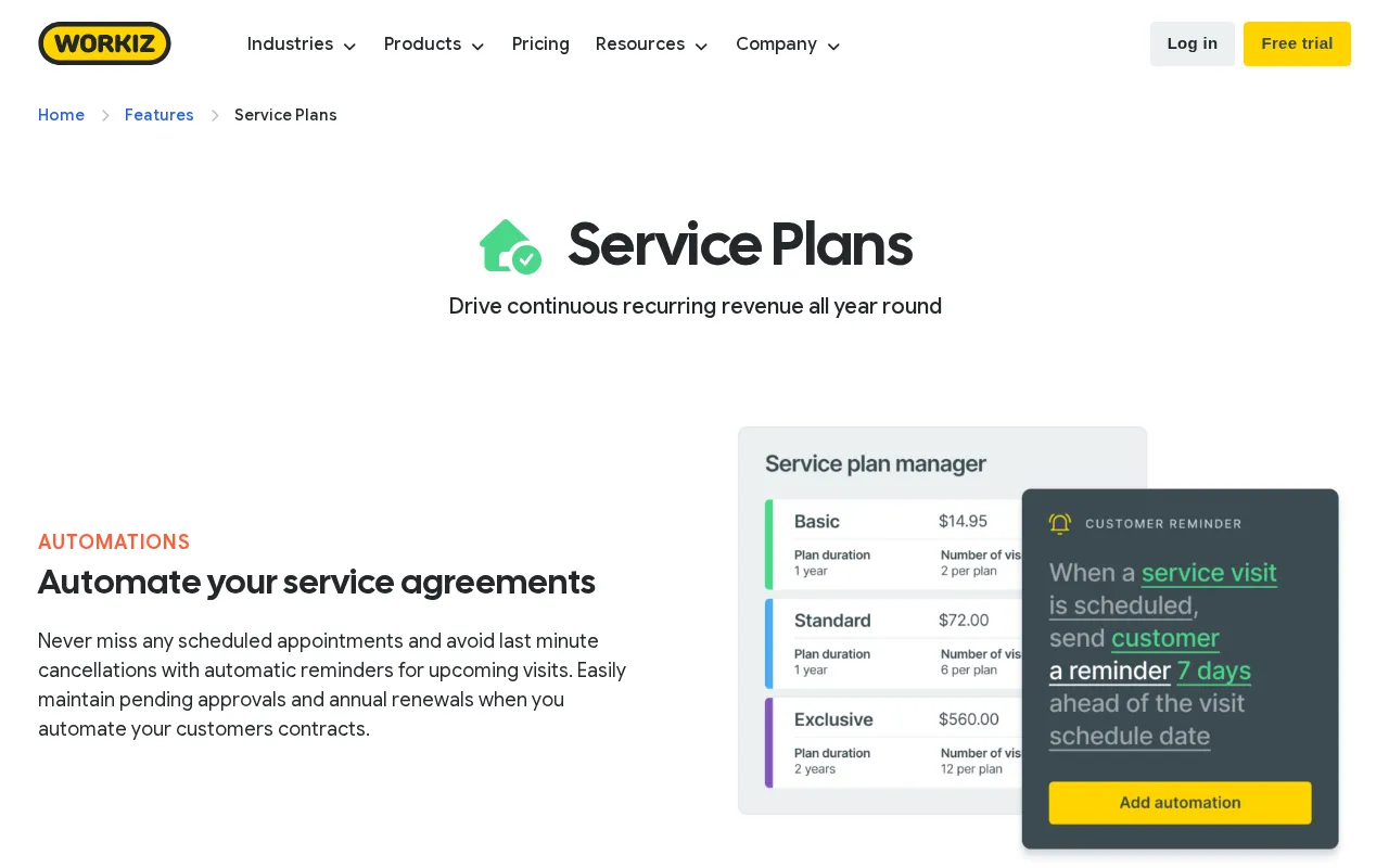 Workiz — pricing page