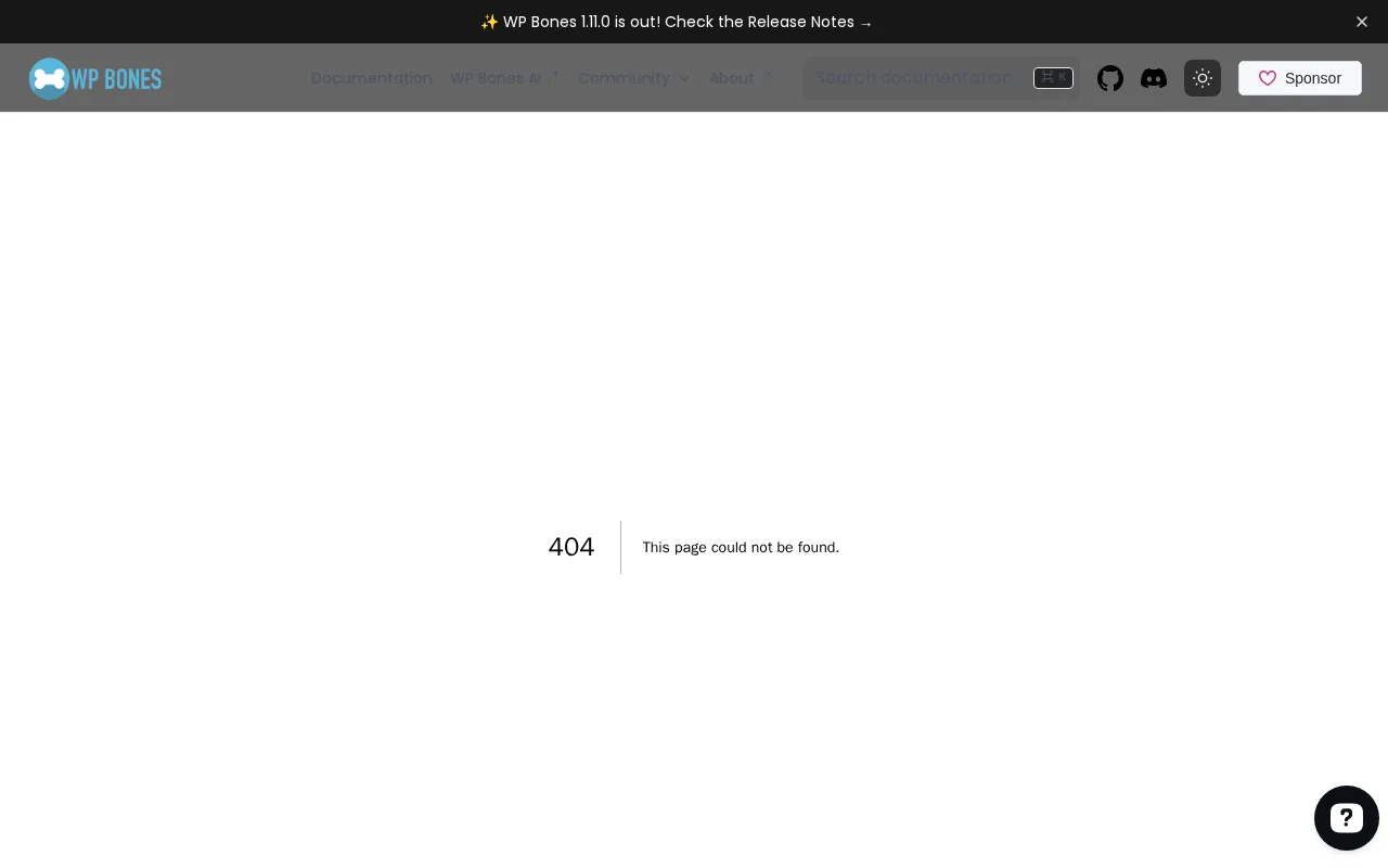 WP Bones — pricing page