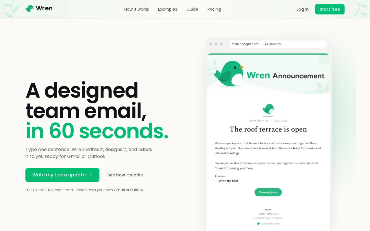 Wren — preview screenshot