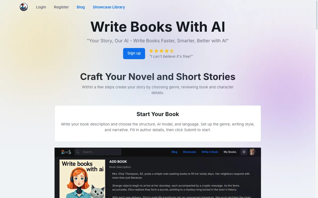 Write Books with AI — preview screenshot