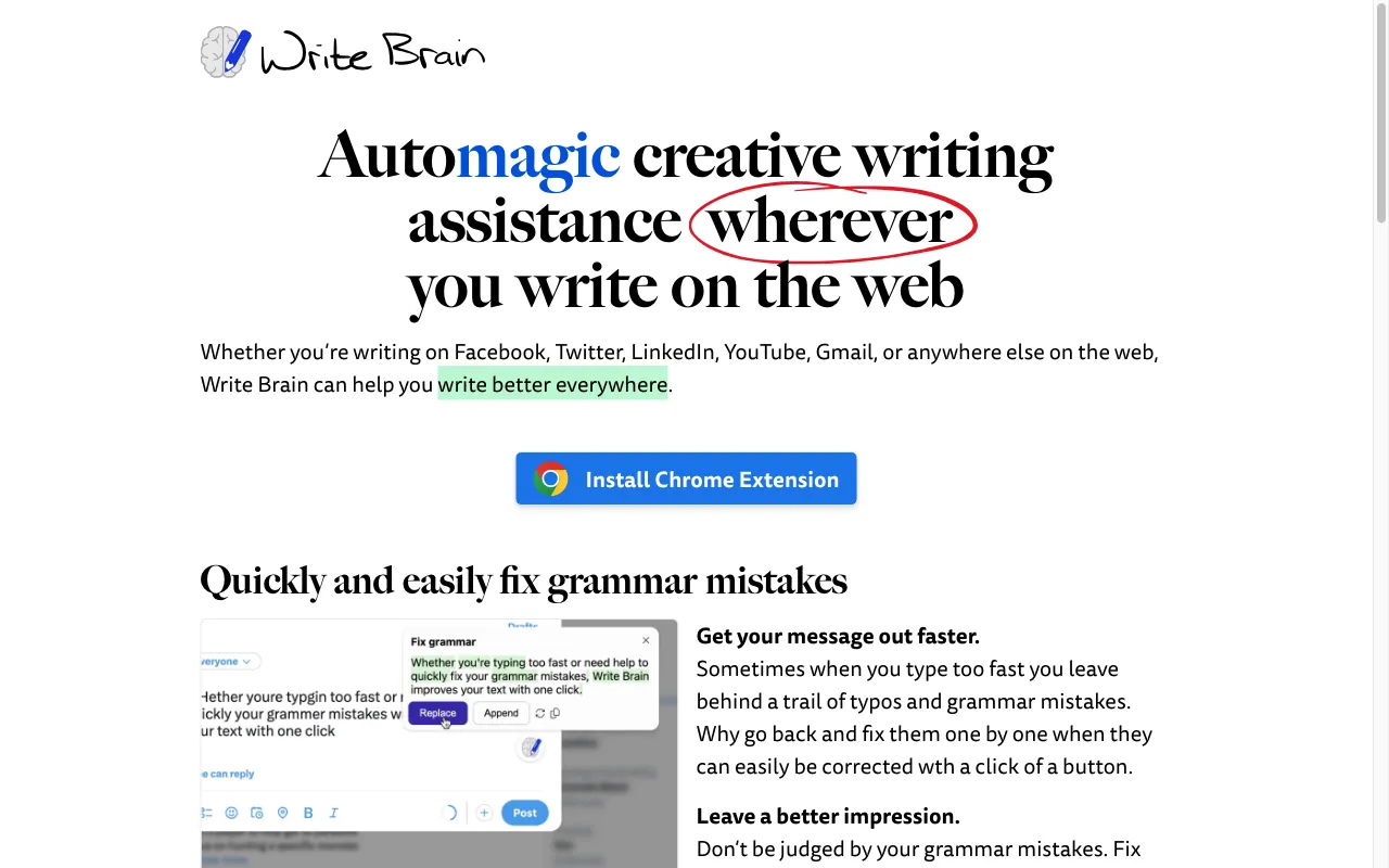 Write Brain — preview screenshot