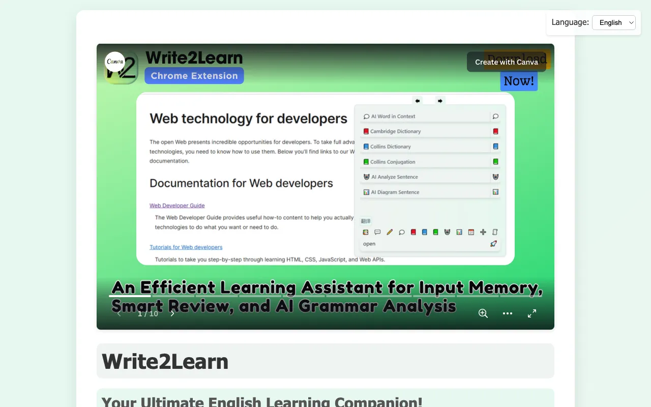 Write2Learn — preview screenshot