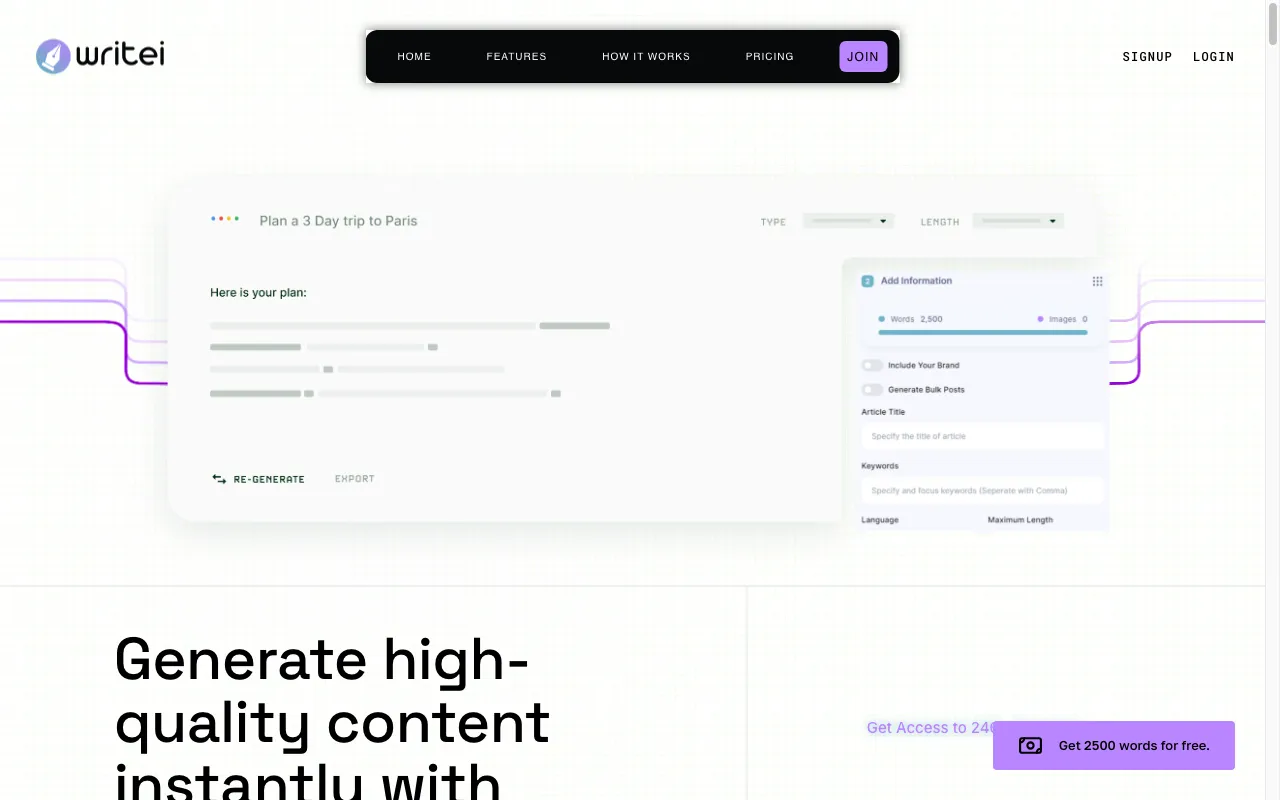 Writei — preview screenshot