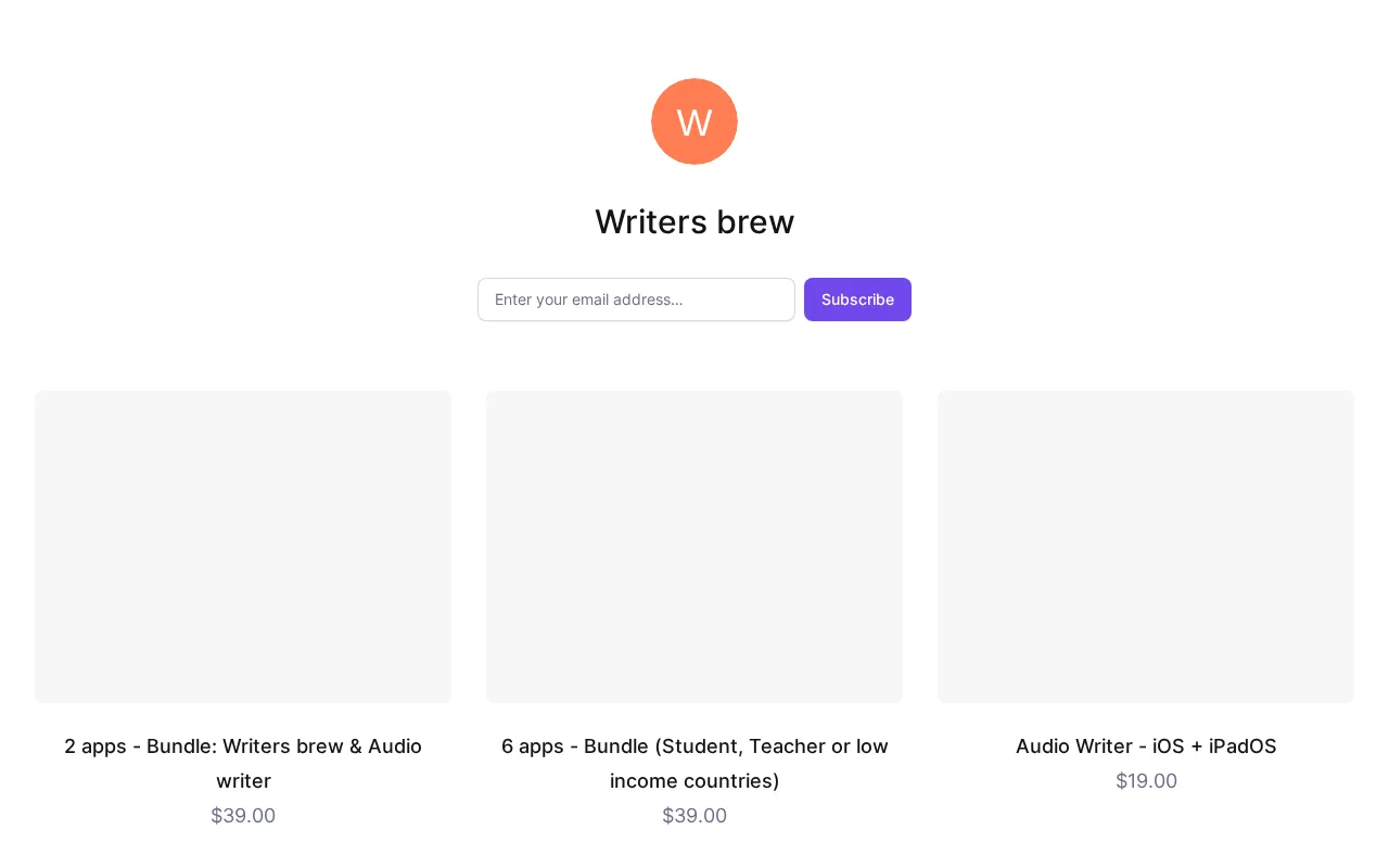 Writers Brew — preview screenshot