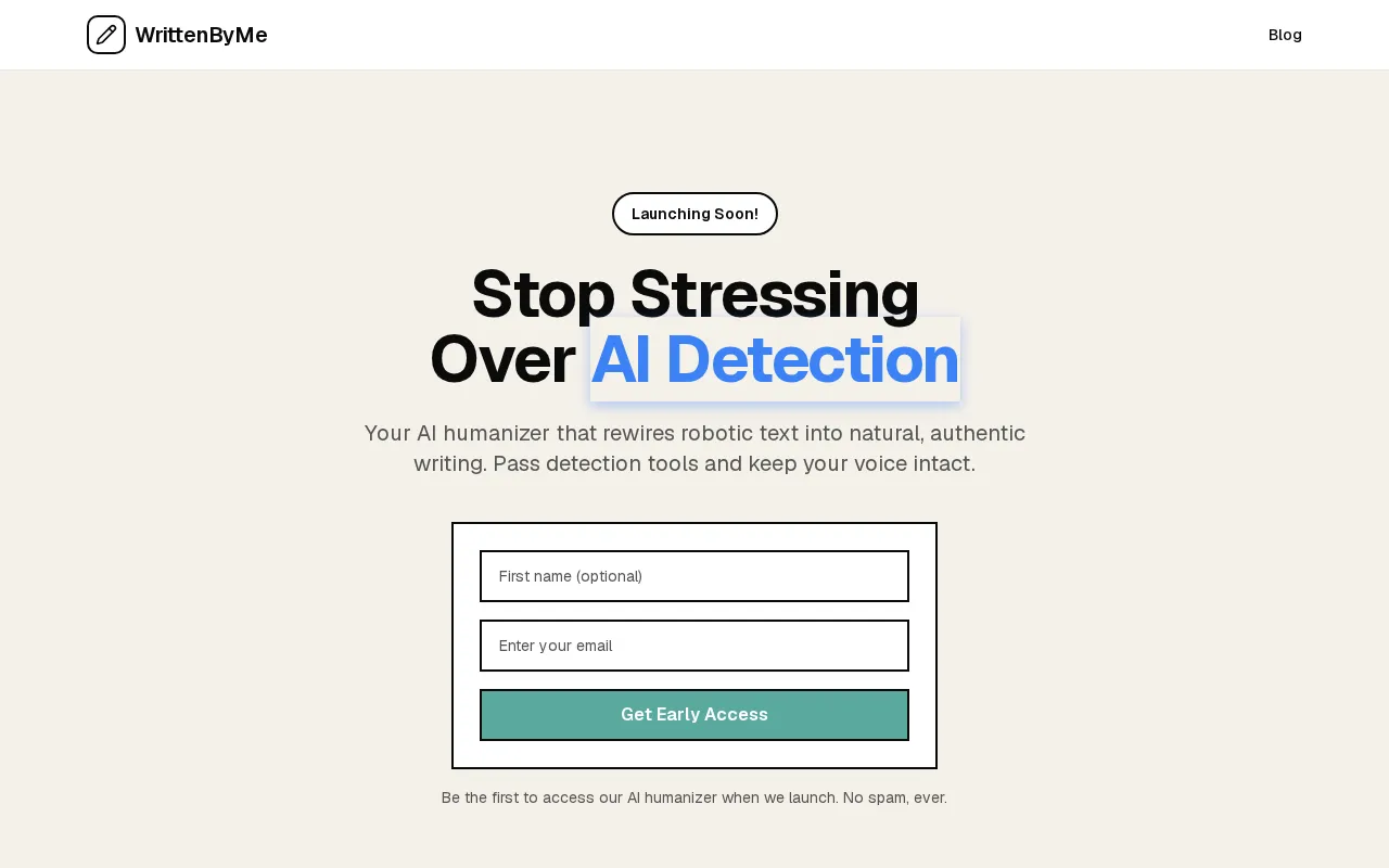 WrittenByMe — preview screenshot