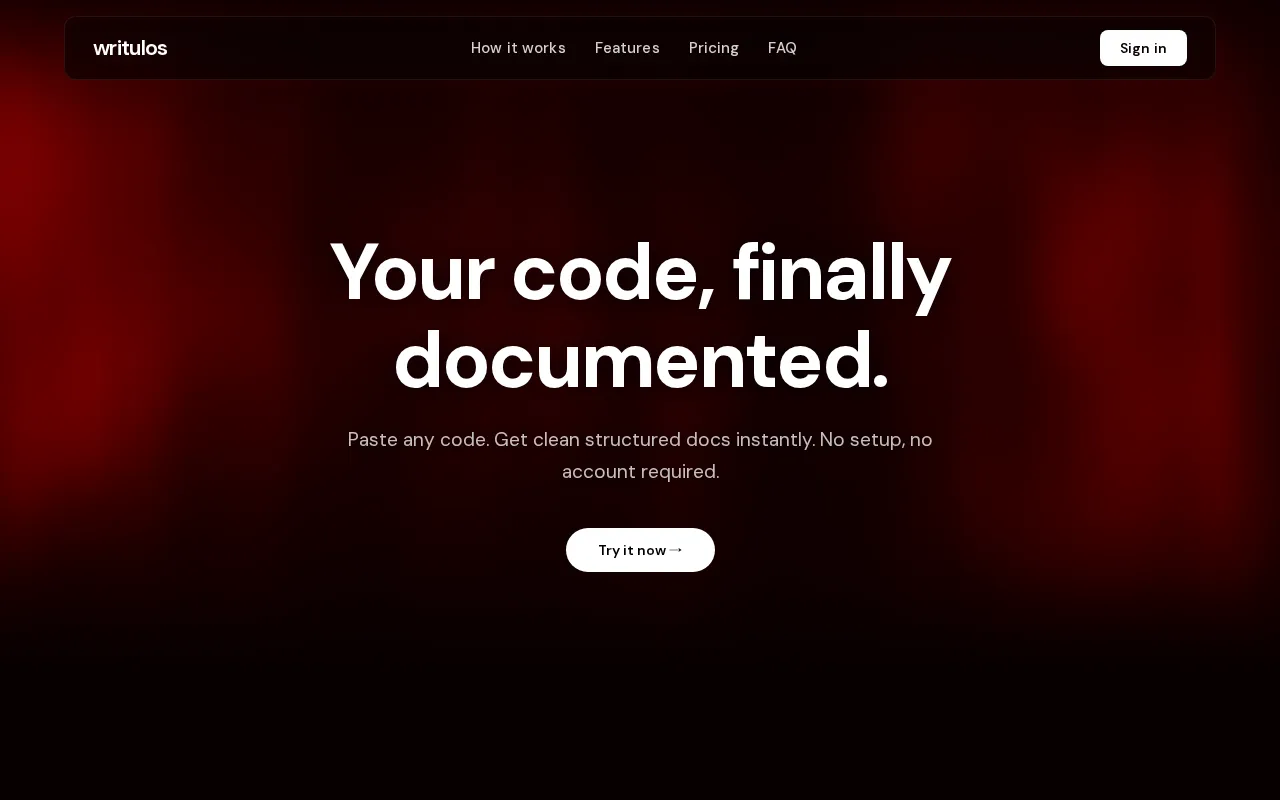 Writulos — pricing page