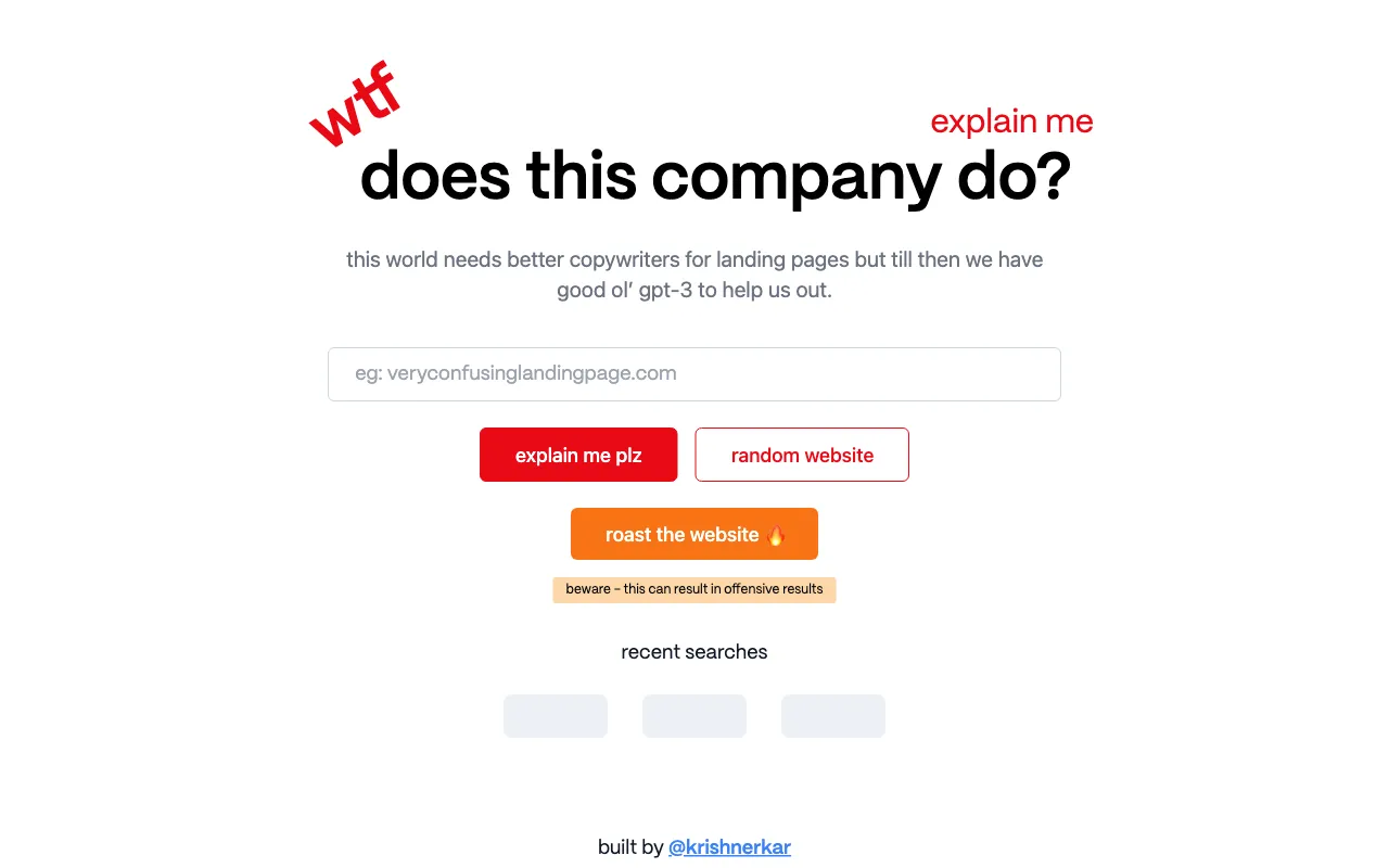 WTF Does This Company Do? — preview screenshot