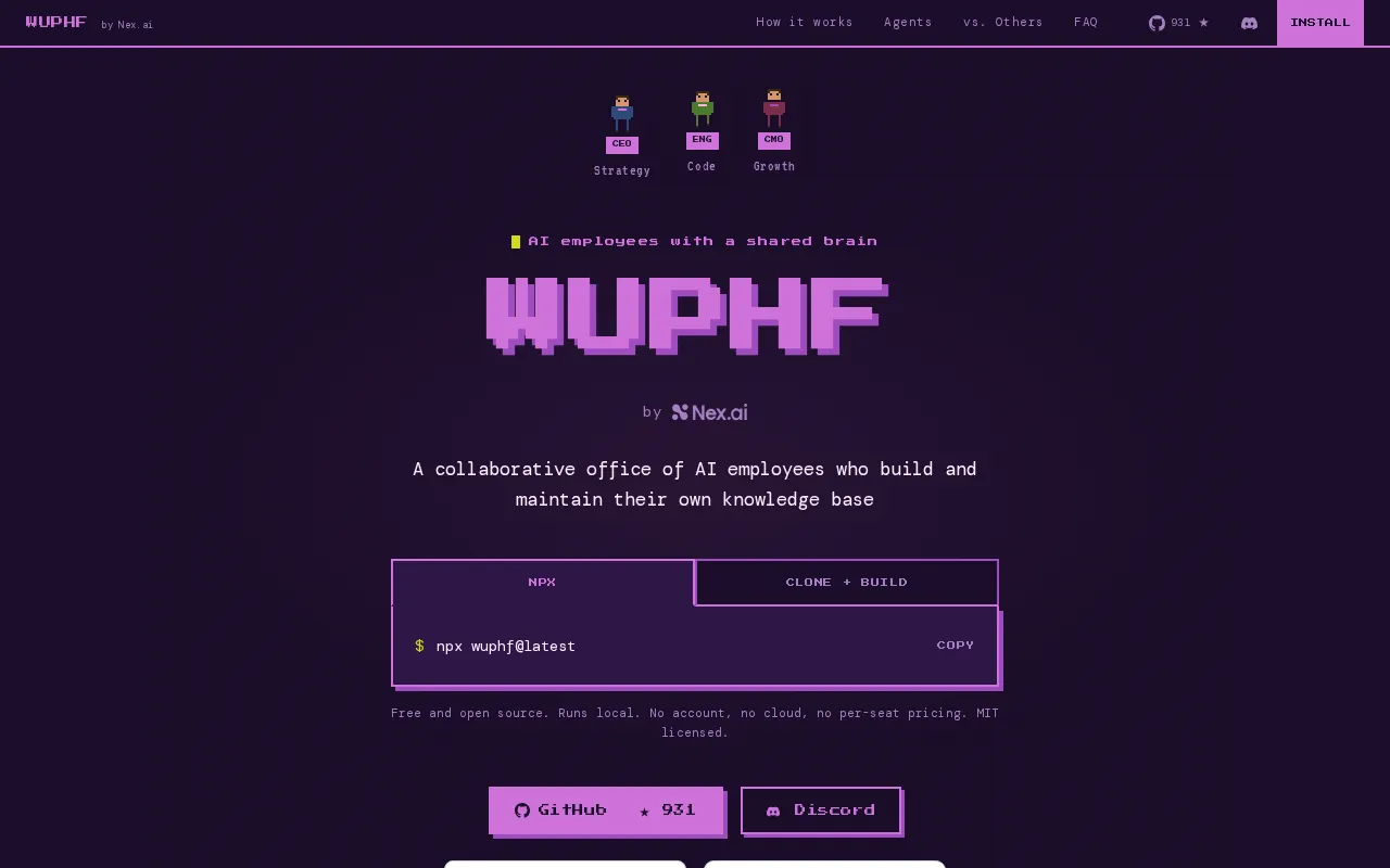 WUPHF by Nex.ai — preview screenshot