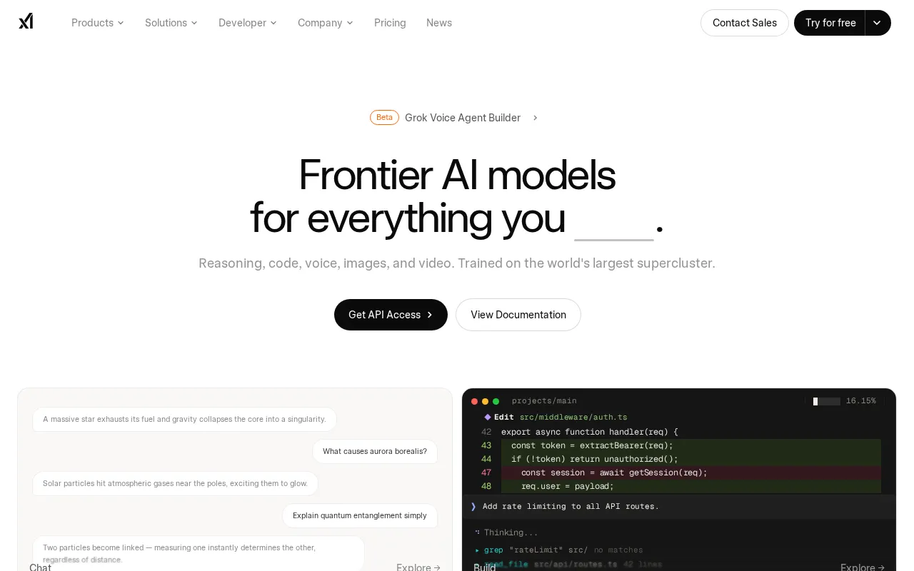 xAI — preview screenshot