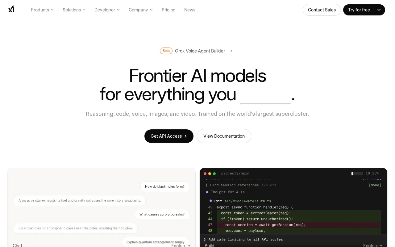 xAI — preview screenshot