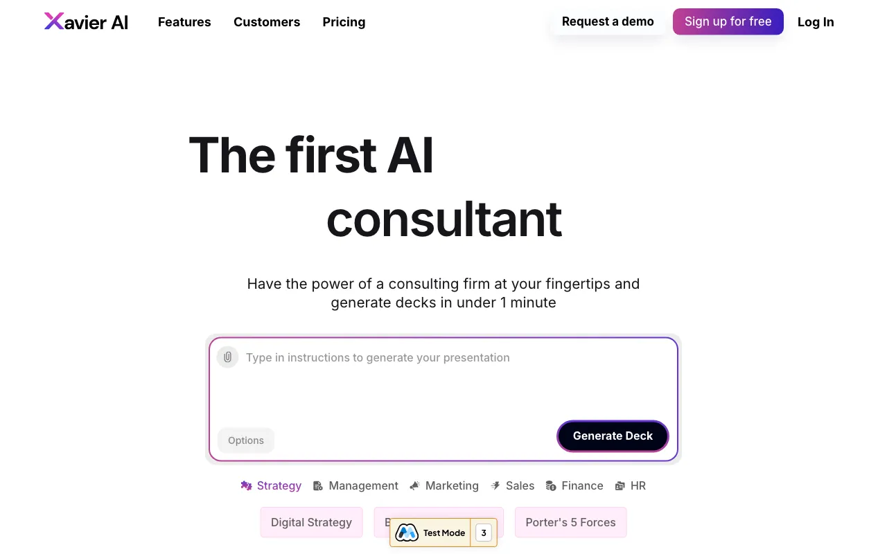 Xavier AI — preview screenshot