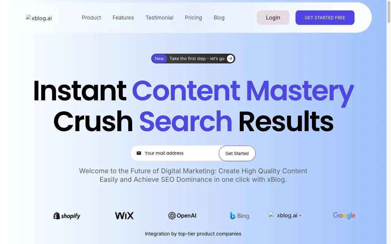 xBlog — preview screenshot