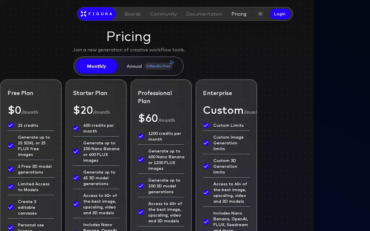 Xfigura — pricing page